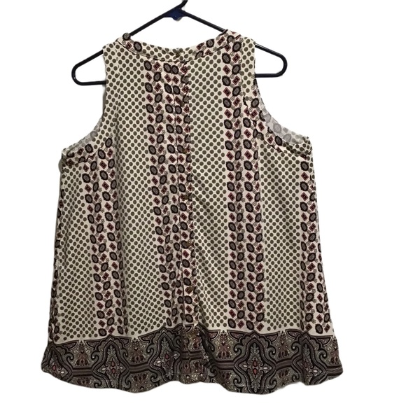 BCBG Maxazria tunic top sleeveless paisley print multicolor - Picture 2 of 8
